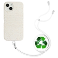 Carcasa Biodegradable String Series para iPhone 14 con Correa - Blanco