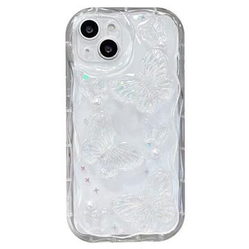 Funda TPU Mariposa y Perla iPhone 15 - Transparente
