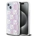Funda iPhone 15 DKNY Liquid Glitter Checkered Pattern