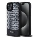 Funda para iPhone 15 DKNY Repeat Pattern Bottom Stripe - Compatible con MagSafe
