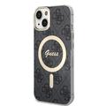 Funda iPhone 15 Guess IML 4G - Compatible con MagSafe - Negro