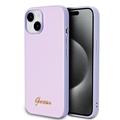 Funda híbrida Guess Iridescent Metal Script para iPhone 15
