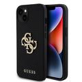 Carcasa Guess Perforated 4G Glitter Logo para iPhone 15 - Negro