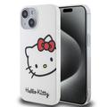 Funda con cabeza de gatito Hello Kitty IML para iPhone 15 - Blanco
