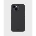 Funda de silicona Holdit iPhone 15 - Negra