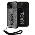 Carcasa Karl Lagerfeld Reversible Sequins para iPhone 15 - Negro / Plateado