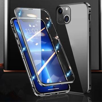 Carcasa Magnética con Cristal Templado para iPhone 15 - Negra