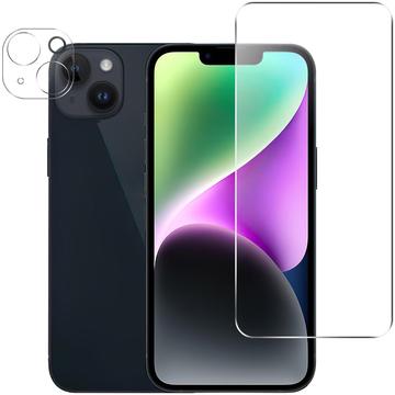 Juego 2-en-1 de Protector de Pantalla de Vidrio Templado y Lente de Cámara para iPhone 15 Plus