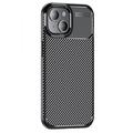 Carcasa TPU Beetle Fibra de Carbono para iPhone 15 Plus - Negro