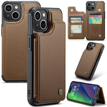 Funda iPhone 15 Plus Caseme C22 RFID Card Wallet - Marrón