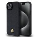 Funda iPhone 15 Plus DKNY Repeat Pattern Stack Logo Case - Compatible con MagSafe - Negro