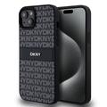 Funda iPhone 15 Plus DKNY Repeat Pattern Tonal Stripe - Negra