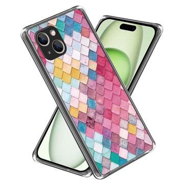 Carcasa de TPU Stylish Ultra Fina para iPhone 15 Plus - Rombo Arcoiris