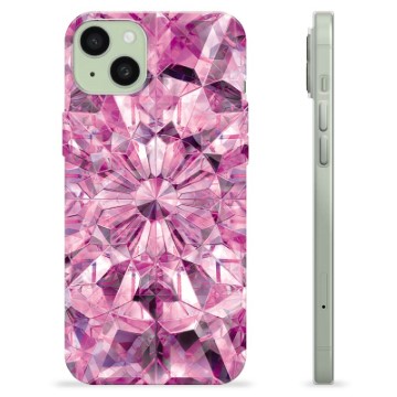 Funda de TPU para iPhone 15 Plus - Cristal Rosa
