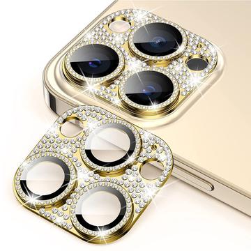 Protector para Lente de Cámara Hat Prince Glitter para iPhone 15 Pro/15 Pro Max - Dorado