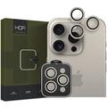 Protector de Lente de Cámara Hofi Camring Pro+ para iPhone 15 Pro/15 Pro Max - Titanio / Borde Negro