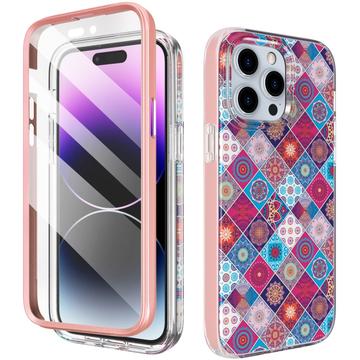 Funda híbrida de protección 360º para iPhone 15 Pro Ahastyle WE13 - Colorful Mandala