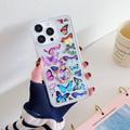 Funda de TPU Mariposa con Anillo para iPhone 15 Pro - Colorido