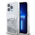 Funda iPhone 15 Pro DKNY Liquid Glitter Arch Logo - Transparente