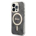 Funda iPhone 15 Pro Guess IML 4G - Compatible con MagSafe - Negro