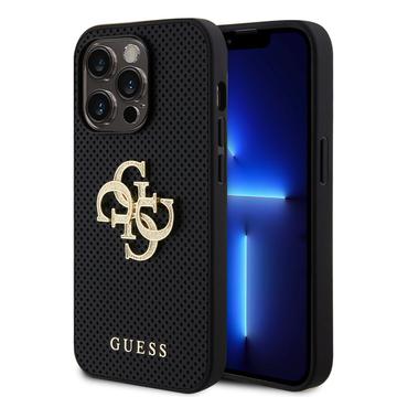 Carcasa para iPhone 15 Pro Guess Perforado 4G Glitter Logo - Negro