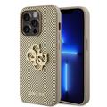 Carcasa para iPhone 15 Pro Guess Perforado 4G Glitter Logo - Oro