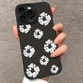 Funda de TPU iPhone 15 Pro Max con diseño de corona de algodón - Negra