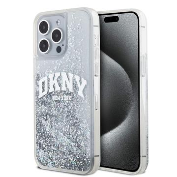 Funda iPhone 15 Pro Max DKNY Liquid Glitter Arch Logo - Transparente