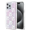 Funda iPhone 15 Pro Max DKNY Liquid Glitter Checkered Pattern - Rosa