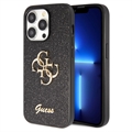 Carcasa Guess Fixed Glitter 4G Metal Logo para iPhone 15 Pro Max - Negro