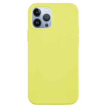 Funda de Silicona Liquid para iPhone 15 Pro Max - Amarillo