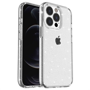 Funda Híbrida Stylish Glitter Series para iPhone 15 Pro Max - Blanco