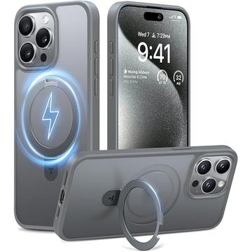 Funda Torras Upro Ostand Matte para iPhone 15 Pro Max - Compatible con MagSafe - Gris titanio