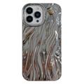 Funda iPhone 15 Pro Max Arrugada de TPU Electrochapado - Plata