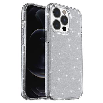 Funda Híbrida Stylish Glitter Series para iPhone 15 Pro - Gris