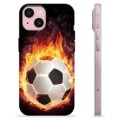 Funda de TPU para iPhone 15 - Pelota de Fútbol en Llamas