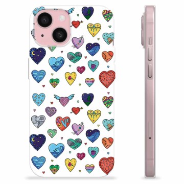 Funda de TPU para iPhone 15 - Corazones