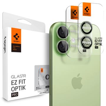 Spigen Glas.tR Ez Fit Optik Pro Protector para Lente de Cámara para iPhone 16/16 Plus/17 - Verde