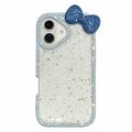 Funda Epoxy con Lazo y Pedrería para iPhone 16 - Azul