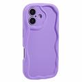 Funda  de TPU Candy Color Wavy para iPhone 16 - Violeta