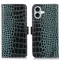 Funda Crocodile con RFID para iPhone 16 - Estilo Cartera