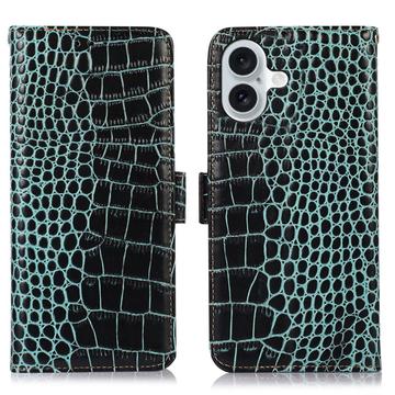 Funda Crocodile con RFID para iPhone 16 - Estilo Cartera