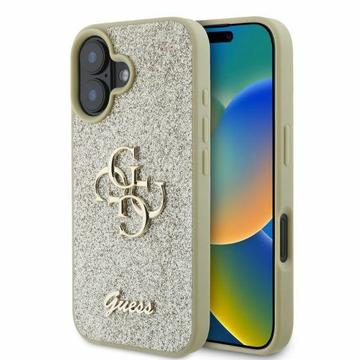 Funda Guess Fixed Glitter 4G Metal Logo para iPhone 16