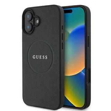 Funda híbrida Guess Grained Classic Logo para iPhone 16 - Compatible con MagSafe