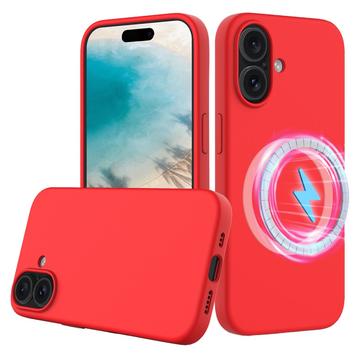 Funda de Silicona Líquida para iPhone 16 - Compatible con MagSafe - Rojo