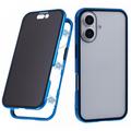 Carcasa Magnética con Cristal Templado para iPhone 16 - Privacidad - Azul