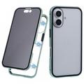 Carcasa Magnética con Cristal Templado para iPhone 16 - Privacidad - Verde