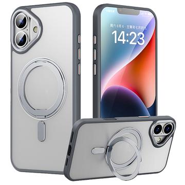 Funda híbrida con soporte magnético para iPhone 16 - Gris