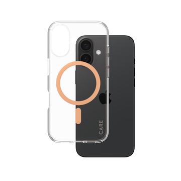 Funda iPhone 16 PanzerGlass Care Transparent Urban Combat - Compatible con MagSafe - Durazno