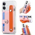 Funda de plástico CY1 para iPhone 16 - Ranura para tarjetas, muñequera, soporte